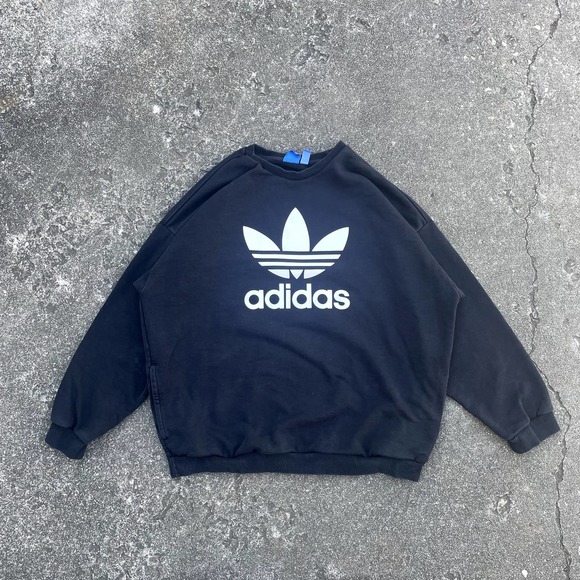 Adidas Logo Crewneck Sweatshirt Men's XL - Picture 2 of 4